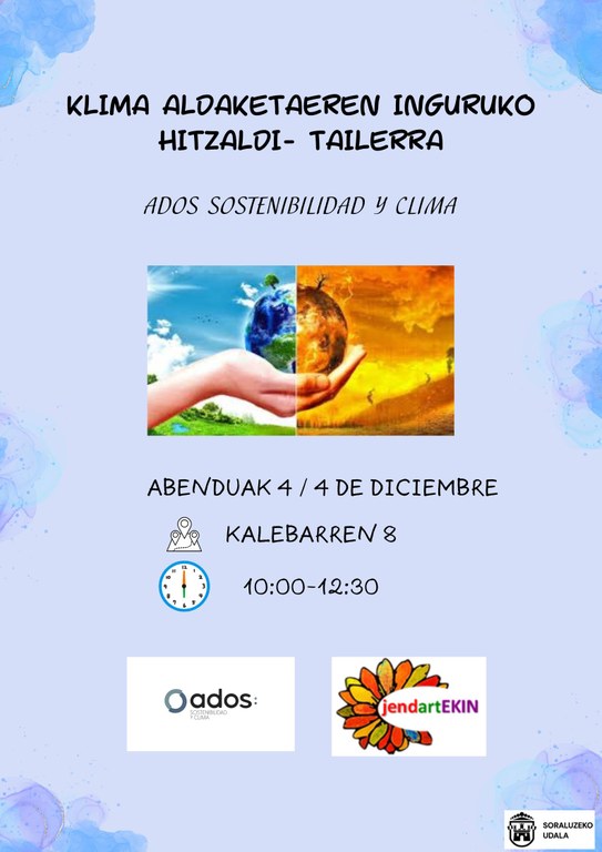 Charla-taller: "Sostenibilidad y clima"