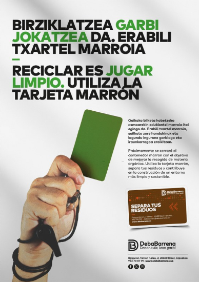 Oficina de información: tarjeta el contenedor de residuos orgánicos