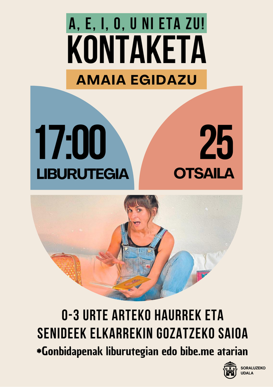 Sesión de cuentacuentos: "A, E, I, O, U ni eta zu!"