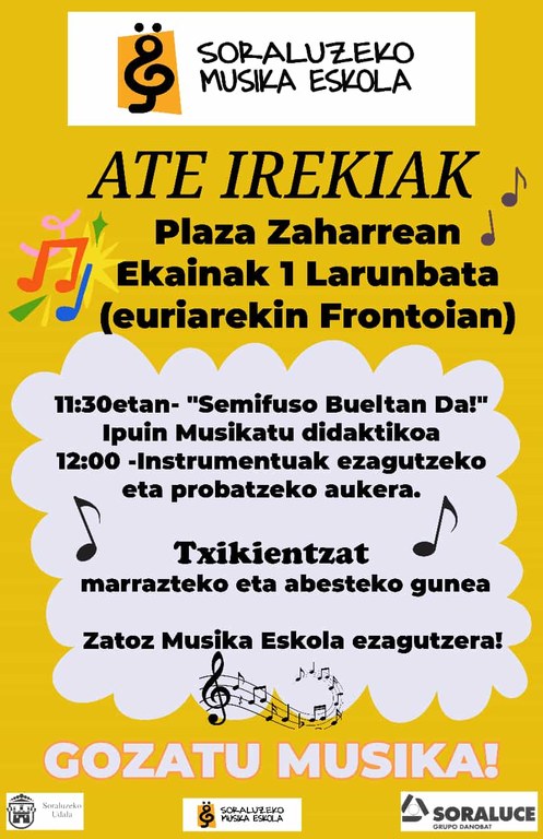 Soraluzeko Musika Eskola: sesión de puertas abiertas