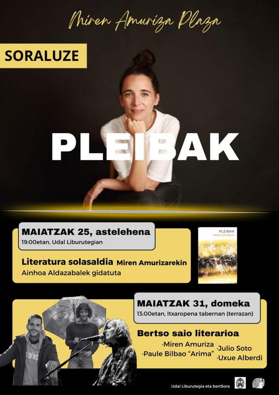 Tertulia literaria: "Pleibak" con la escritora Miren Amuriza