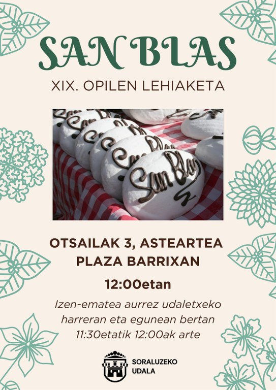 XIXº concurso de tortas de San Blas