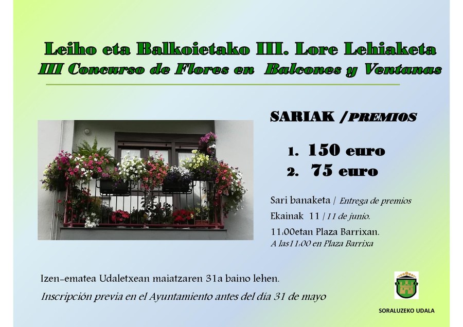 Concurso de flores en balcones y ventanas Concurso de flores en balcones y ventanas