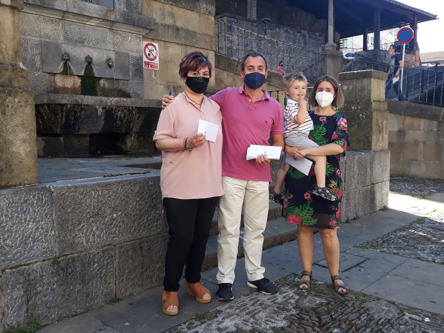 Ganadoras del concurso de flores