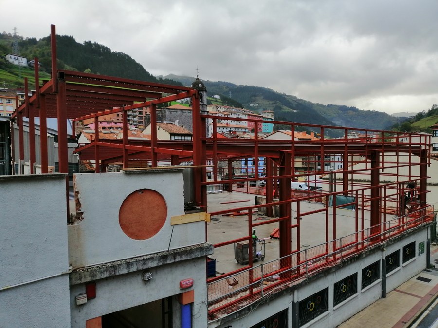 Obras de ampliación del polideportivo Obras de ampliación del polideportivo