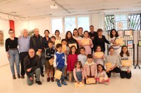 Obras de la XXXº edición del Concurso de Pintura Rápida expuestas en la sala de exposiciones