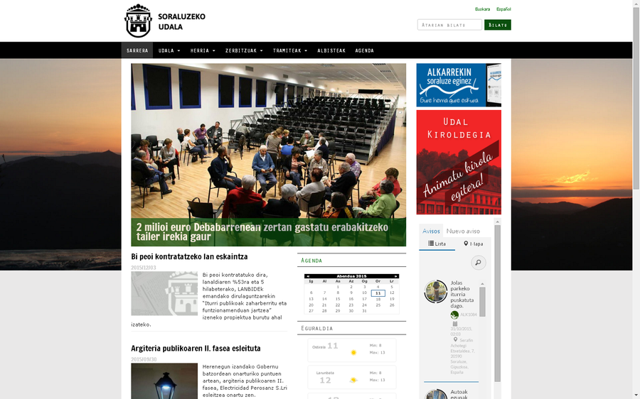 Presentada la nueva web del Ayuntamiento de Soraluze