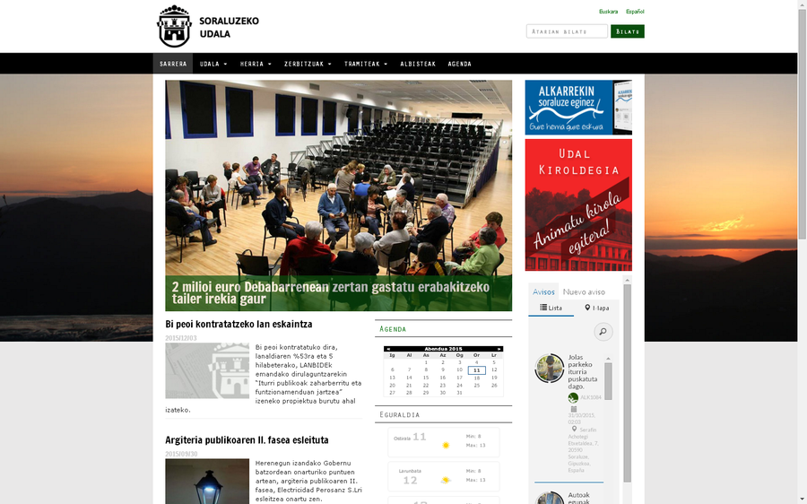 Presentada la nueva web del Ayuntamiento de Soraluze Presentada la nueva web del Ayuntamiento de Soraluze