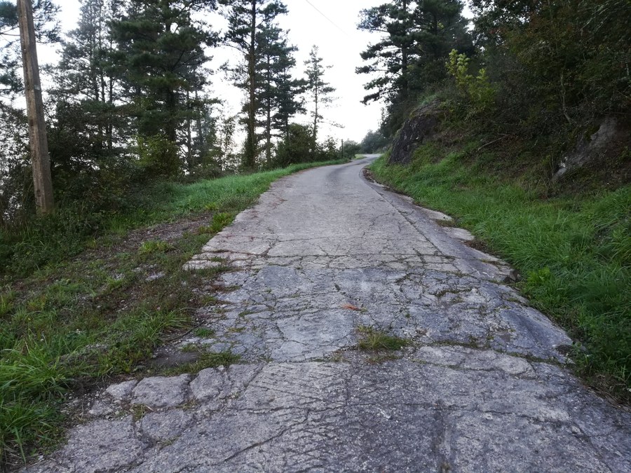 Reparación de la pista de Ezozia auzoa