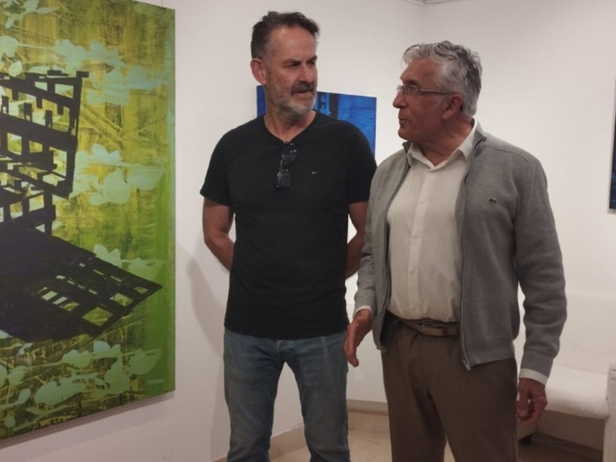 Ricardo Azkargorta en la galeria Oreka Art