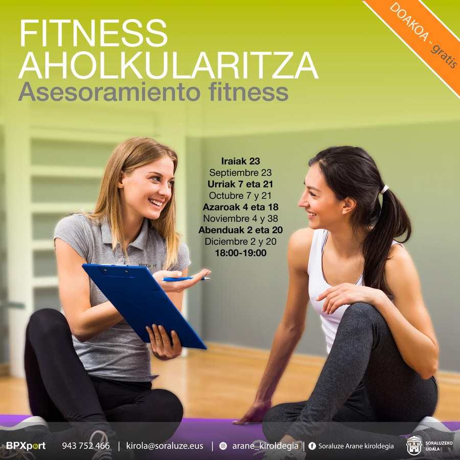 Servicio de asesoramiento fitness, este viernes (7 de octubre) en el polideportivo