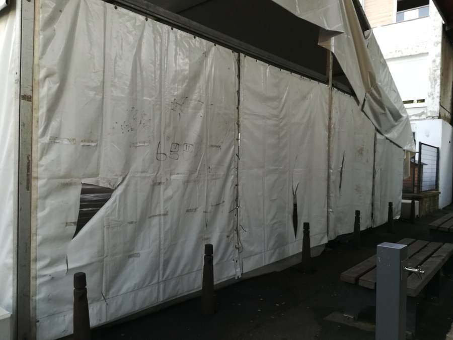 Vandalismo contra la carpa Vandalismo contra la carpa