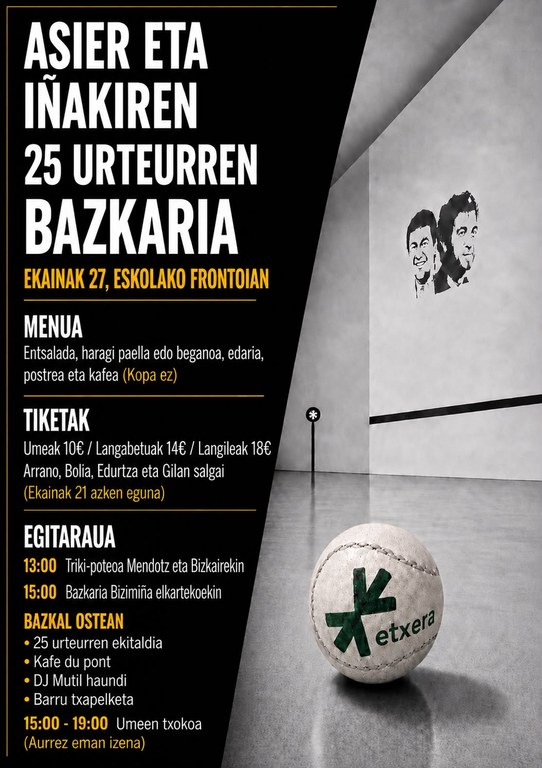 Asier eta Iñakiren 25. urteurren bazkaria