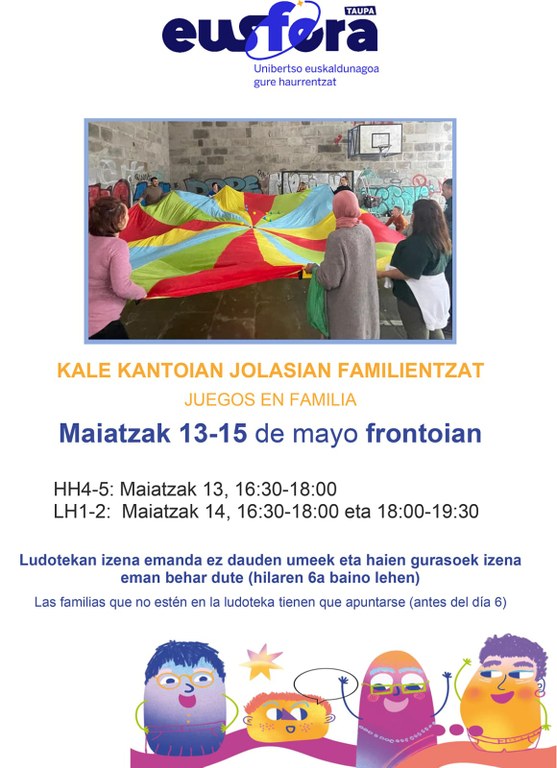 Eusfera: "Kale Kantoian jolasian" familientzat