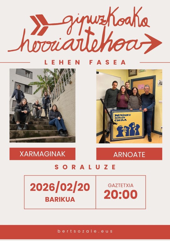 Gipuzkoako herriarteko bertsolari txapelketako saioa