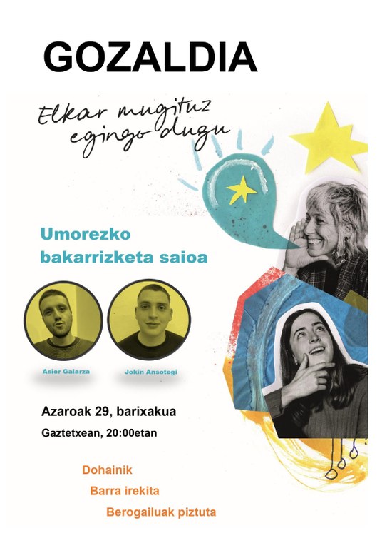 Gozaldia: umorezko bakarrizketa saioa