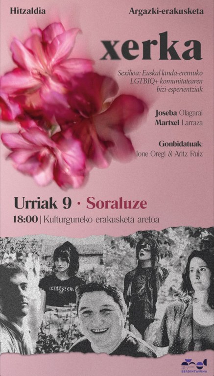 Hitzaldia: "Xerka: euskal landa-eremuko LGTBIQ+ komunitatearen istorioak eta erretratuak"