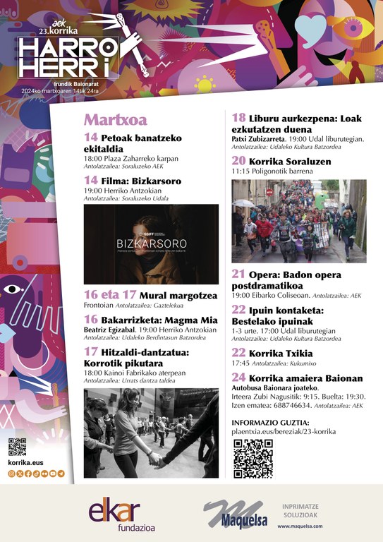 Korrikako petoak banatzeko ekitaldia