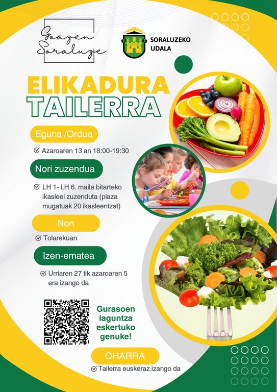 Tailerra: "Elikadura tailerra" Tailerra: "Elikadura tailerra"