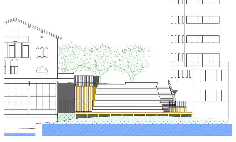 Martxan dira Kalebarren 24ko eraikinaren eraisketa eta harmailaren eraikitze lanak