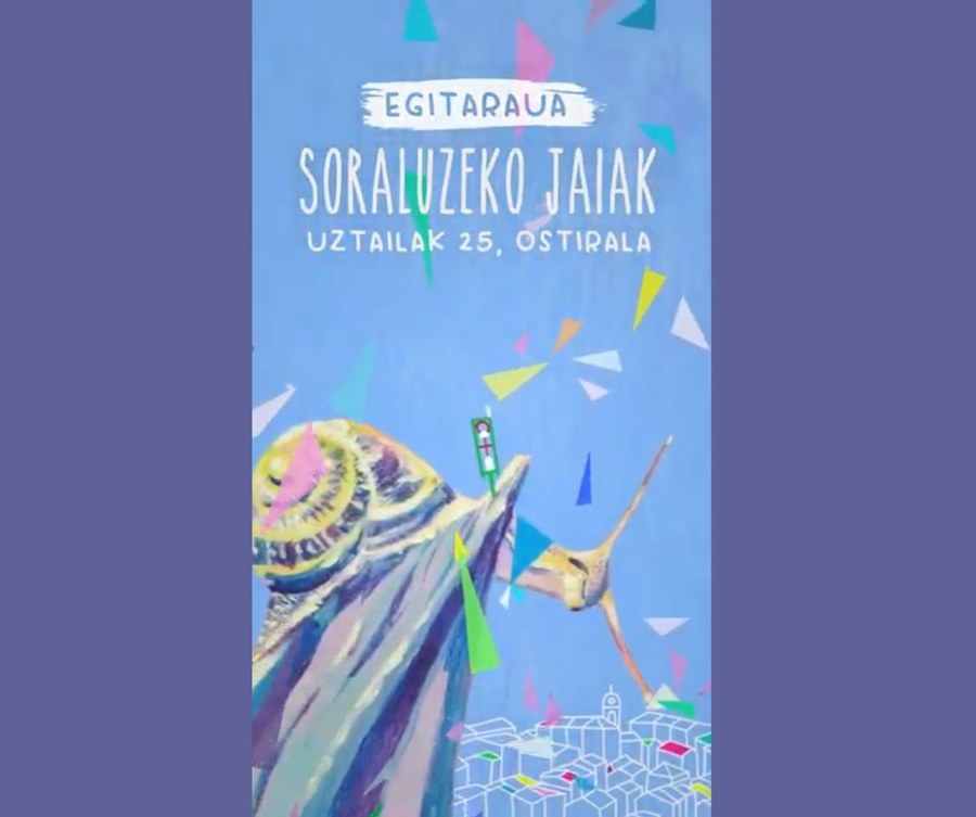 Soraluzeko jaietarako hainbat ohar eta jaiak iragartzeko bideo laburra: uztailak 25, barixakua Soraluzeko jaietarako hainbat ohar eta jaiak iragartzeko bideo laburra: uztailak 25, barixakua