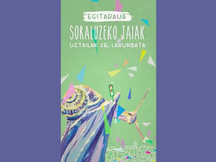 Soraluzeko jaietarako hainbat ohar eta jaiak iragartzeko bideo laburra: uztailak 26, zapatua