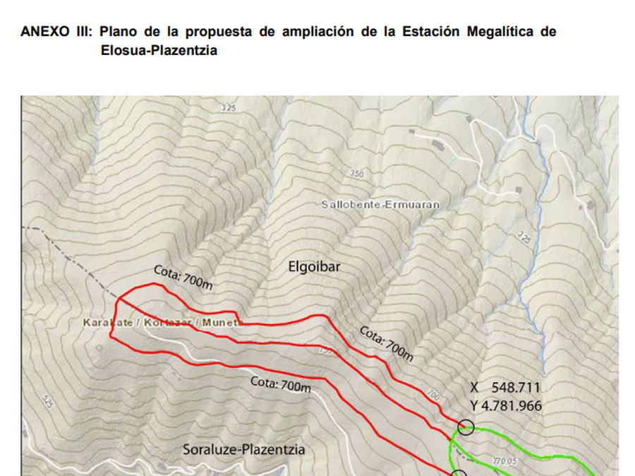 Soraluzeko Udalak Elosua-Plazentziako estazio megalitikoaren eremuaren babes maila handitzeko eskaera egin du